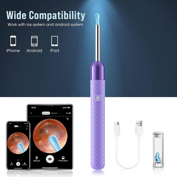 Ear Wax Removal - 1080P Camera Earwax Remover Tool - Ear Canal Cleaner Kit Camer - Picture 3 of 8